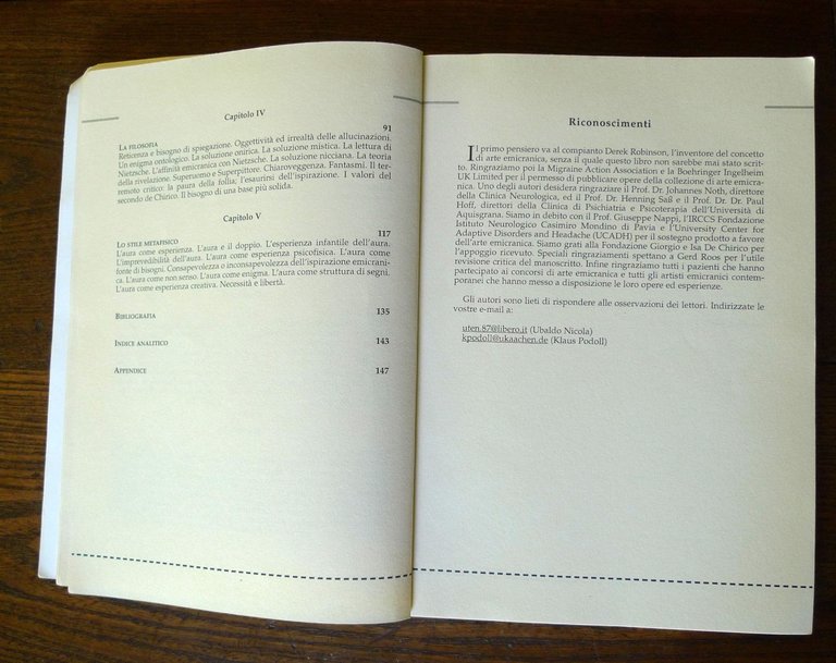 Nicola/Podoll,L'AURA DI GIORGIO DE CHIRICO.ARTE EMICRANICA E PITTURA METAFISICA