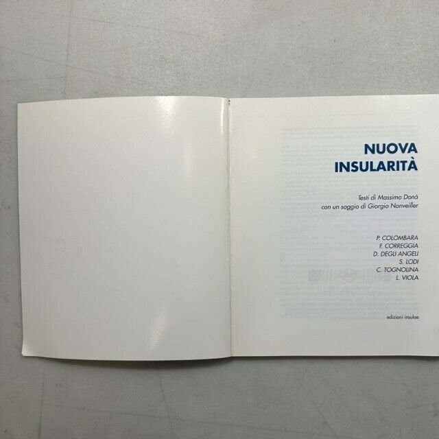 NUOVA INSULARITÀ,1995[Massimo Donà,Correggia,Tognolina