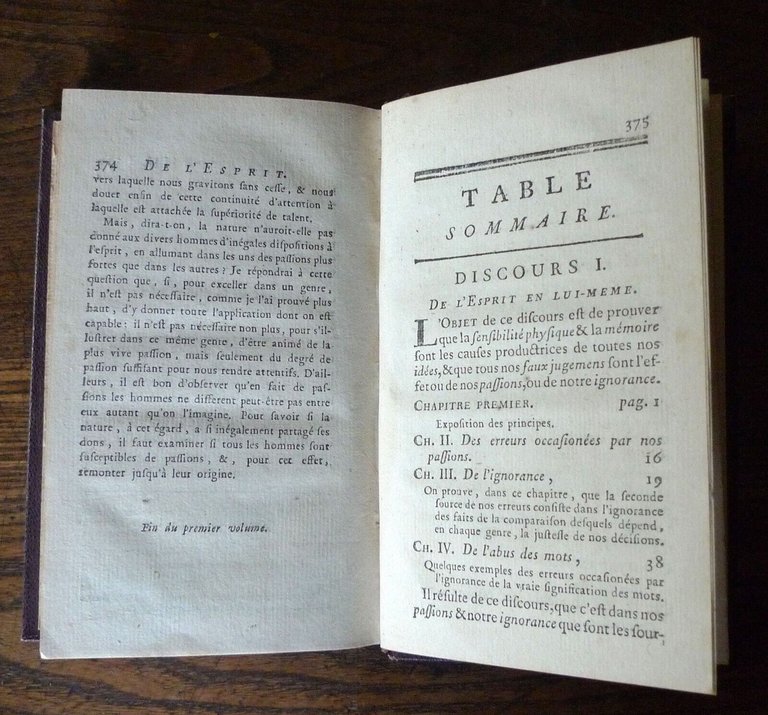 OEUVRES DE M. HELVETIUS,DE L'ESPRIT,1774 Arkste & Merkus[FILOSOFIA