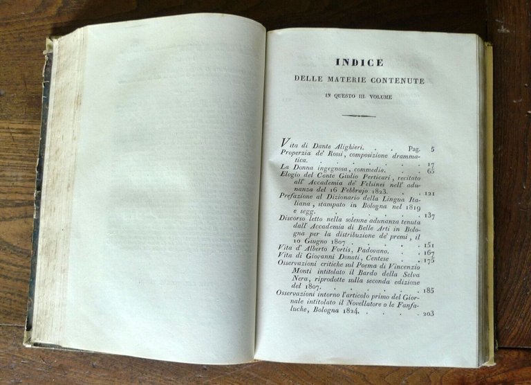 OPERE COMPLETE DI PAOLO COSTA,1839 Formigli[FILOSOFIA,POESIA,LETTERE,BOLOGNA