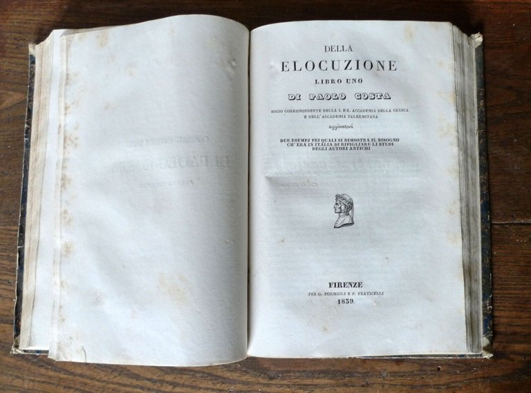 OPERE COMPLETE DI PAOLO COSTA,1839 Formigli[FILOSOFIA,POESIA,LETTERE,BOLOGNA
