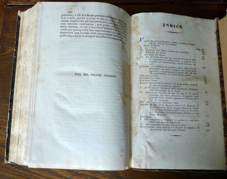 OPERE COMPLETE DI PAOLO COSTA,1839 Formigli[FILOSOFIA,POESIA,LETTERE,BOLOGNA