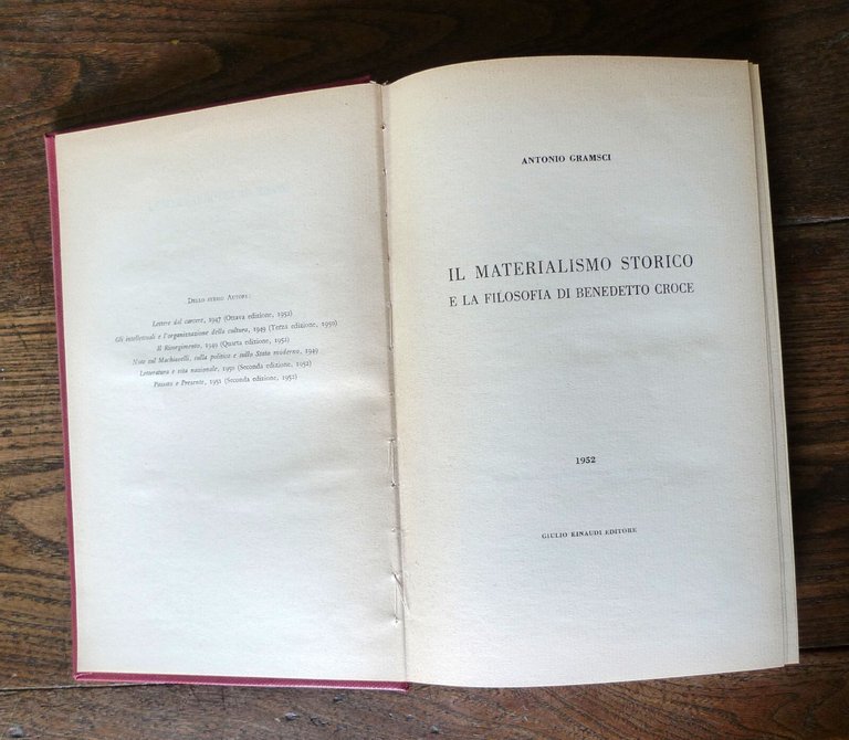 OPERE DI ANTONIO GRAMSCI,8 voll.,Einaudi 1952[LETTERE DAL CARCERE,L'ORDINE NUOVO
