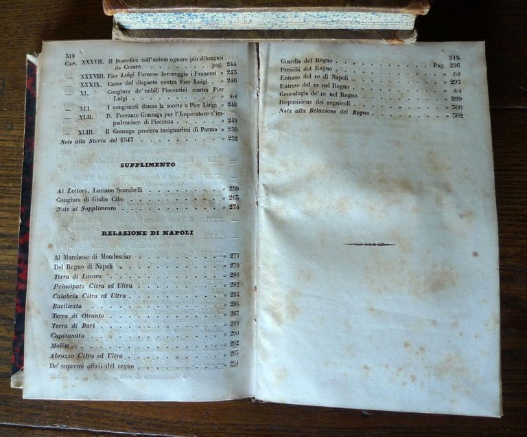 OPERE DI CAMILLO PORZIO,1852 Pomba[storia,Congiura Baroni,Relazione Napoli