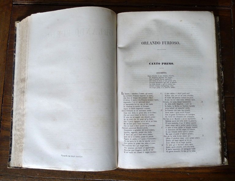 OPERE DI LODOVICO ARIOSTO,1857 Lloyd[COMMEDIE,SATIRE,RIME,ORLANDO FURIOSO,CARMI