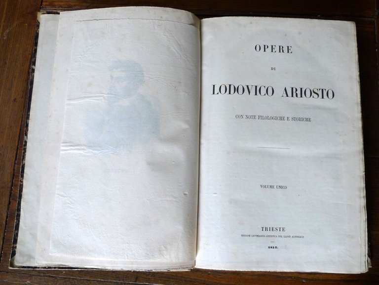 OPERE DI LODOVICO ARIOSTO,1857 Lloyd[COMMEDIE,SATIRE,RIME,ORLANDO FURIOSO,CARMI
