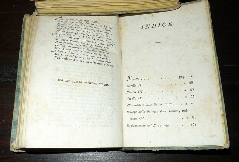 OPERE SCELTE DI MESSER AGNOLO FIRENZUOLA[FIORENZUOLA],1835 Bellini[APULEIO,DONNE