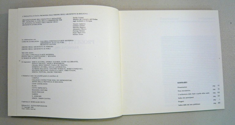 Ordine Architetti di Bologna,ARCHITESI.Catalogo mostra 1992[architettura,tesi