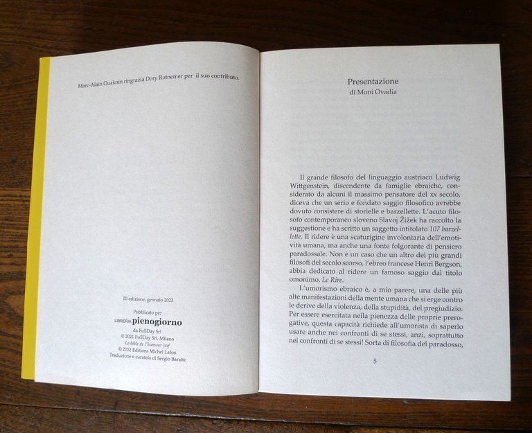 Ouaknin,E DIO RISE.La Bibbia dell'umorismo ebraico,2022 Pienogiorno[Moni Ovadia