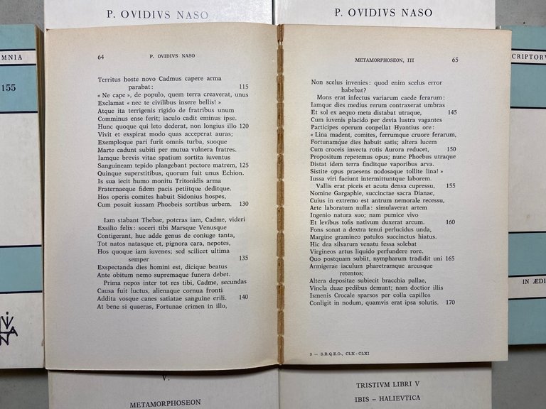 P.Oviudius Naso,AMORES, HEROIDES,METAMORPHOSEON,FASTORUM,OPERE..., 1970 | Immagine Gallery 2