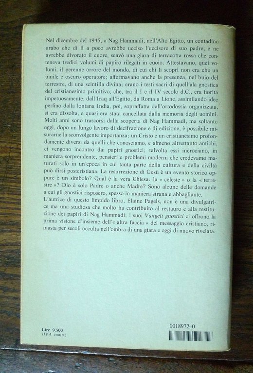 Pagels,I VANGELI GNOSTICI,1981 Mondadori I^ed[storia religione,cristianesimo