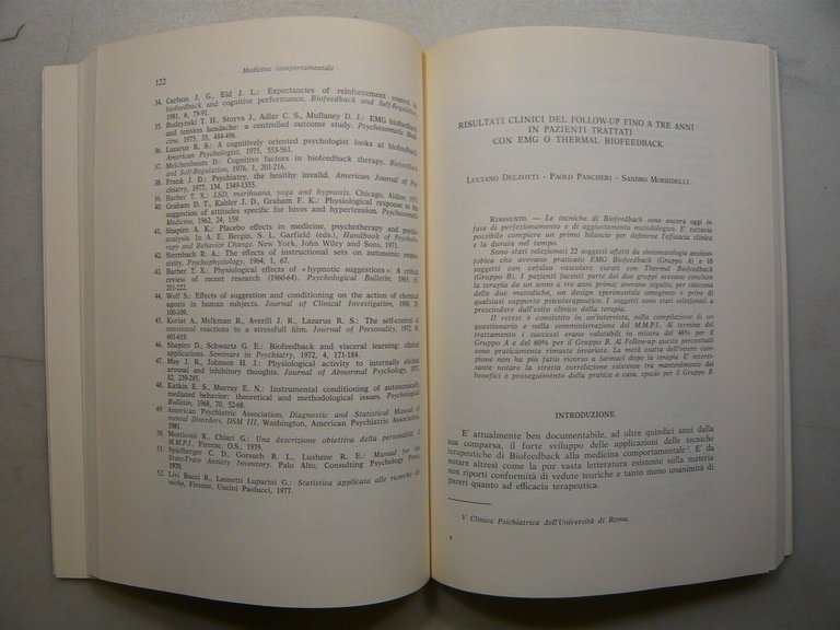 Panchetti,TERAPIA IN MEDICINA COMPORTAMENTALE,Il Pensiero Scientifico 1984