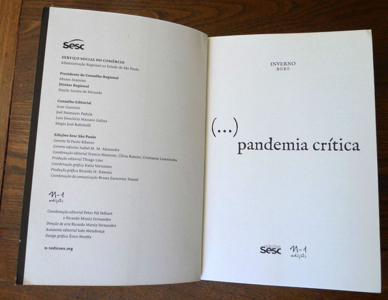 PANDEMIA CRITICA-INVERNO 2020,Ed.SESC,São Paulo 2021[FILOSOFIA,POLITICA,COVID