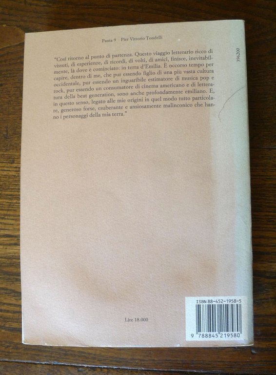 PANTA.I NUOVI NARRATORI.QUADRIMESTRALE N.9 1992.PIER VITTORIO TONDELLI,Bompiani