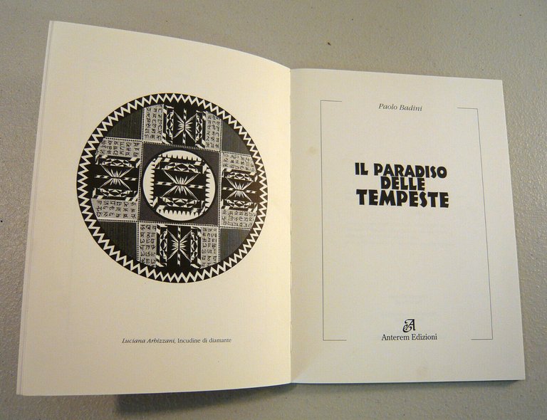 Paolo Badini,IL PARADISO DELLE TEMPESTE,1996 Anterem[poesia