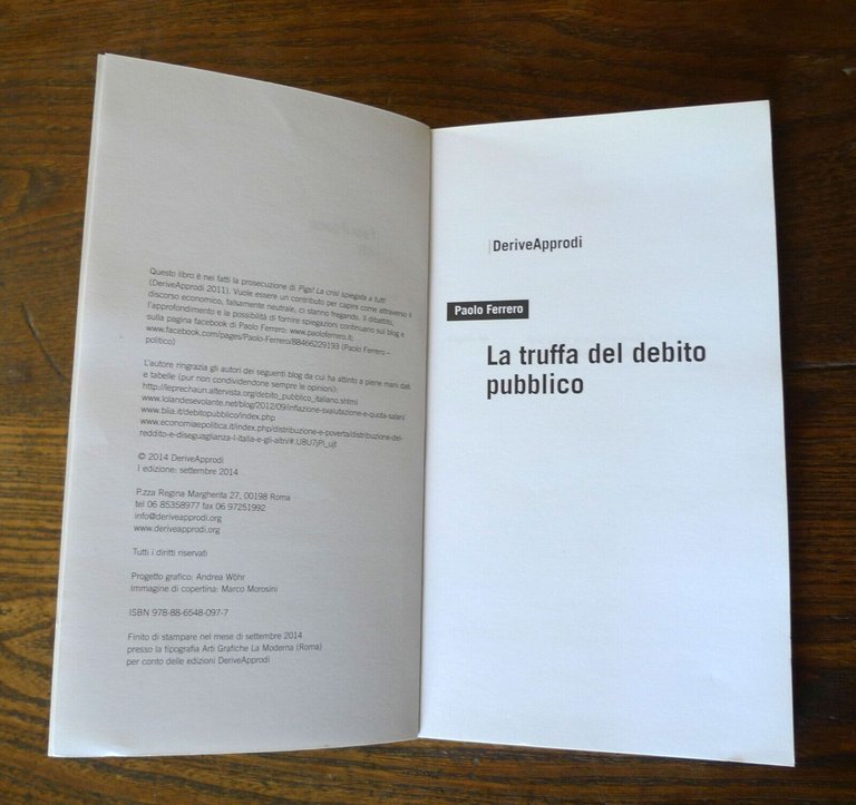 Paolo Ferrero,LA TRUFFA DEL DEBITO PUBBLICO,2014 DeriveApprodi[austerità