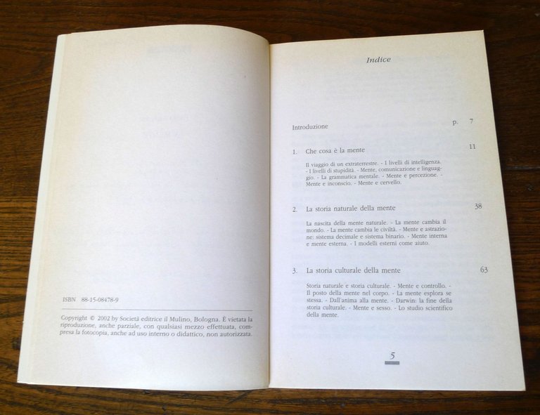 Paolo Legrenzi,LA MENTE,2002 il Mulino[cognizione,scienza,filosofia