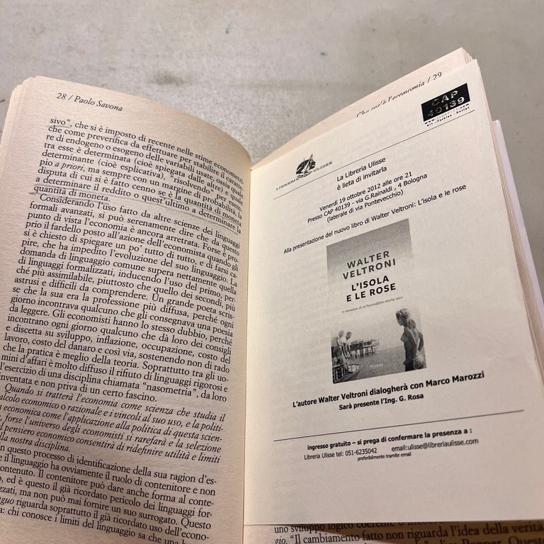 Paolo Savona,CHE COS’E’ L’ECONOMIA,Mind Edizioni, Milano, 2012