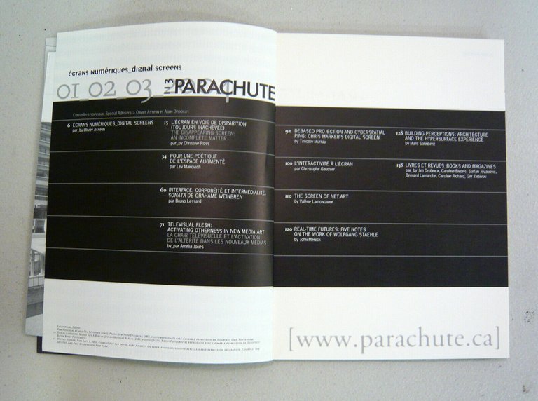 PARACHUTE.art contemporain_contemporary art,2002-2005[rivista ARTE CONTEMPORANEA