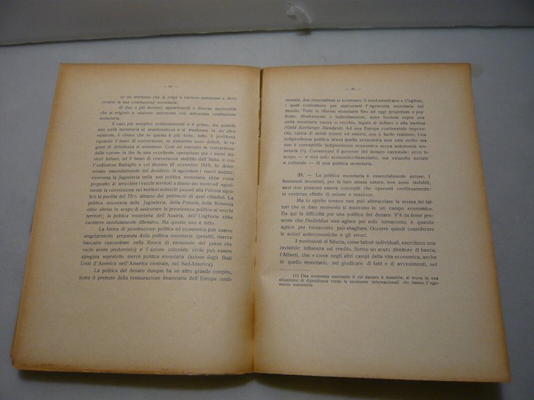 Paratore,LA POLITICA DEL DENARO,Genova,1930[critica economica