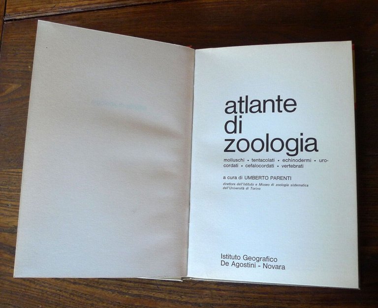 Parenti,ATLANTE DI ZOOLOGIA/DIZIONARIO DI ZOOLOGIA,1971 De Agostini