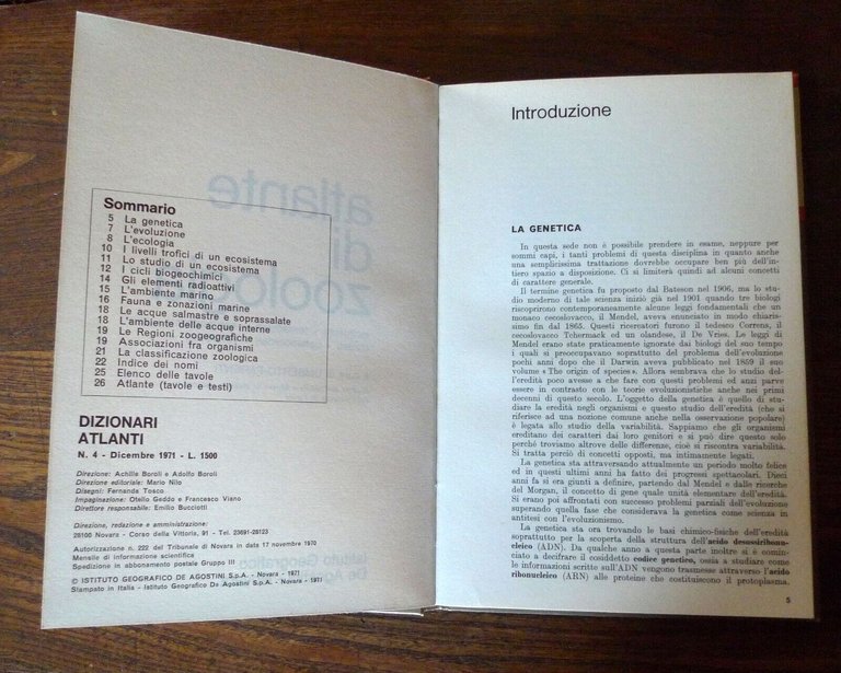 Parenti,ATLANTE DI ZOOLOGIA/DIZIONARIO DI ZOOLOGIA,1971 De Agostini