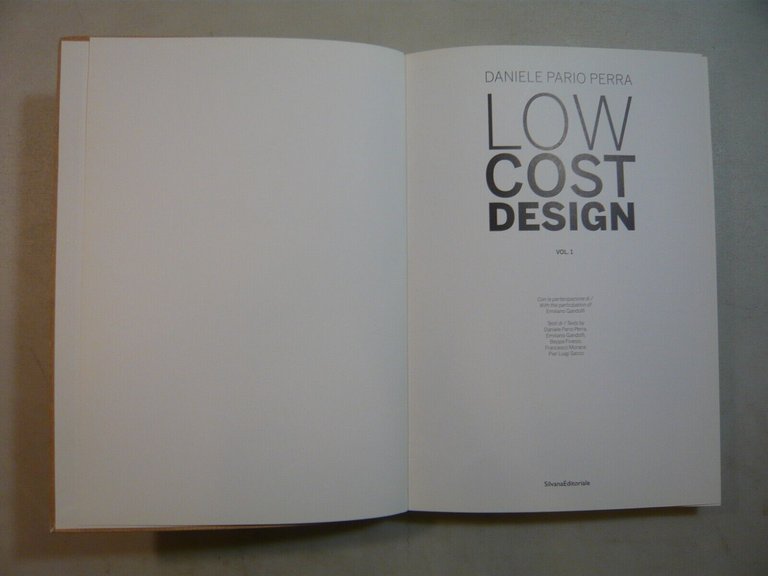 Pario Perra,LOW COST DESIGN (Vol.1), Silvana editoriale,Milano, 2010