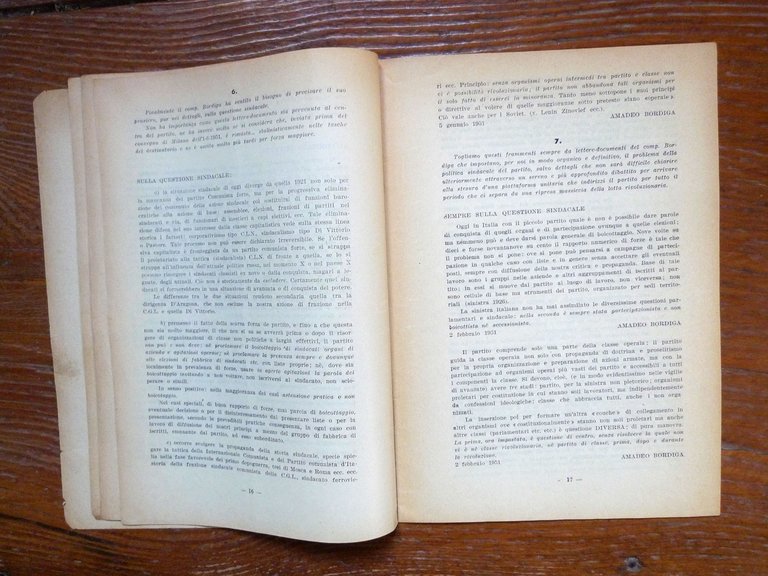PARTITO COMUNISTA INTERNAZIONALISTA.BOLLETTINO II° CONGRESSO,1951[Damen,Bordiga
