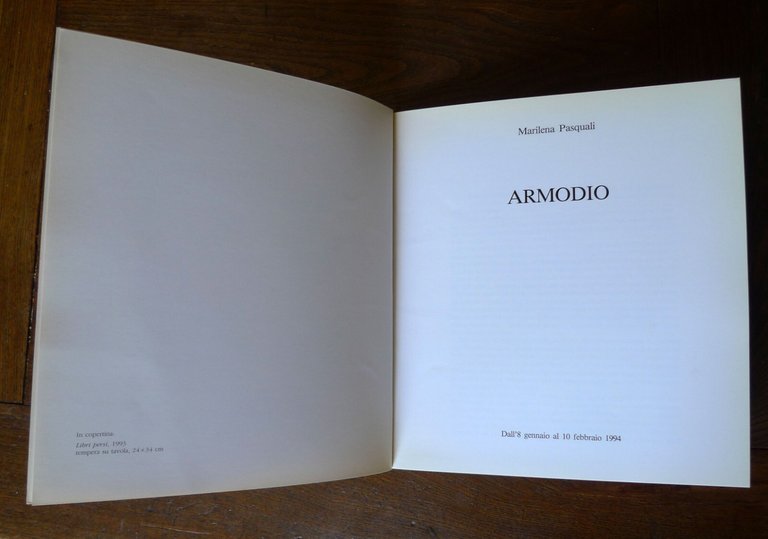 Pasquali,ARMODIO.Catalogo della mostra,1994 Forni Galleria d'Arte,Bologna