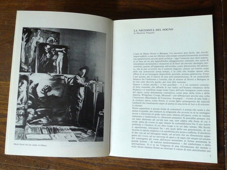 Pasquali,MARIO SIRONI.OPERE SCELTE DAL 1920 AL 1960,Bologna 1986[catalogo arte