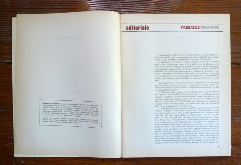 PASSATO E PRESENTE n.1 1975.RIVISTA DI LOTTA IDEOLOGICA E POLITICA[comunismo | Immagine Gallery 4