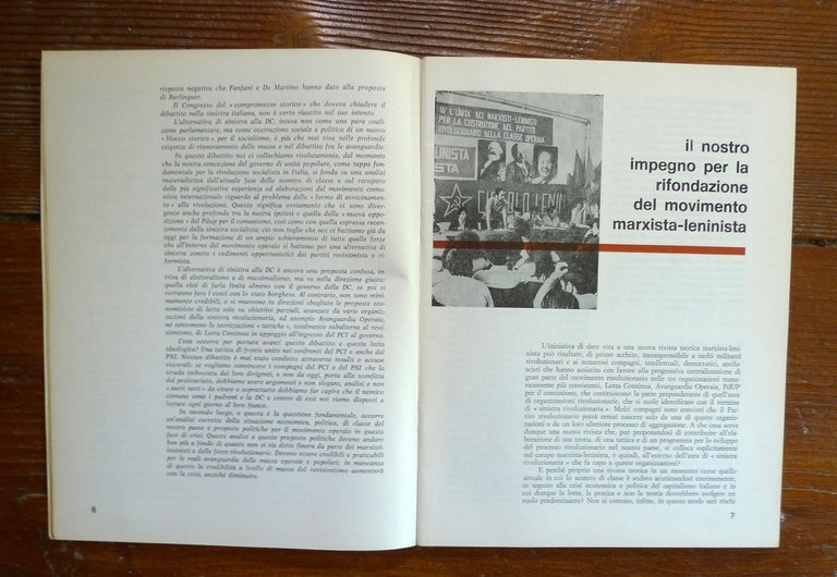 PASSATO E PRESENTE n.1 1975.RIVISTA DI LOTTA IDEOLOGICA E POLITICA[comunismo | Immagine Gallery 5