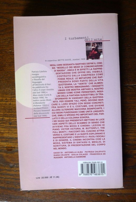 Patrizia Calefato,MODA E CINEMA,1999 Costa & Nolan[I TURBAMENTI DELL'ARTE