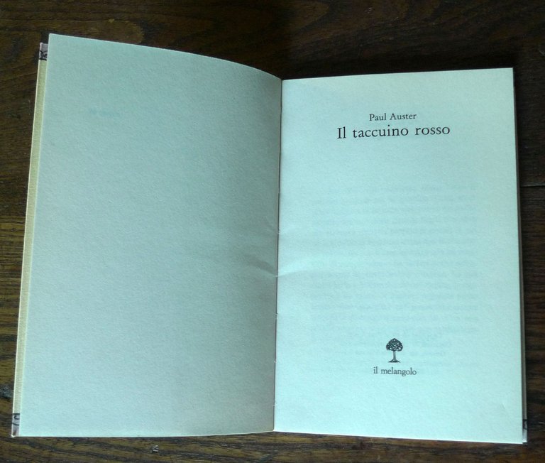 Paul Auster,IL TACCUINO ROSSO,1994 Il Melangolo,prima edizione