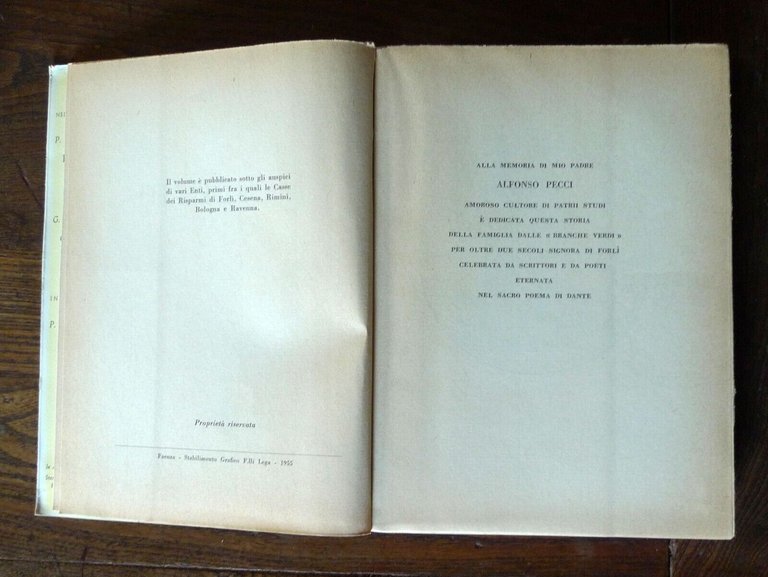Pecci,GLI ORDELAFFI.SIGNORI DI FORLÌ,1955 Lega[storia locale,Romagna,Signoria