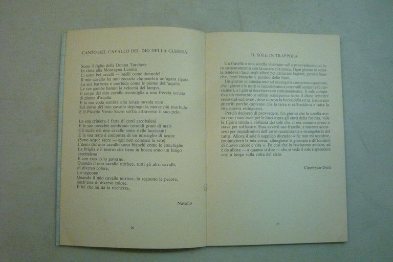 Pedrotti,CANTICI E MITI DEGLI INDIANI D’AMERICA,Gatto e la Volpe Edizioni,1982