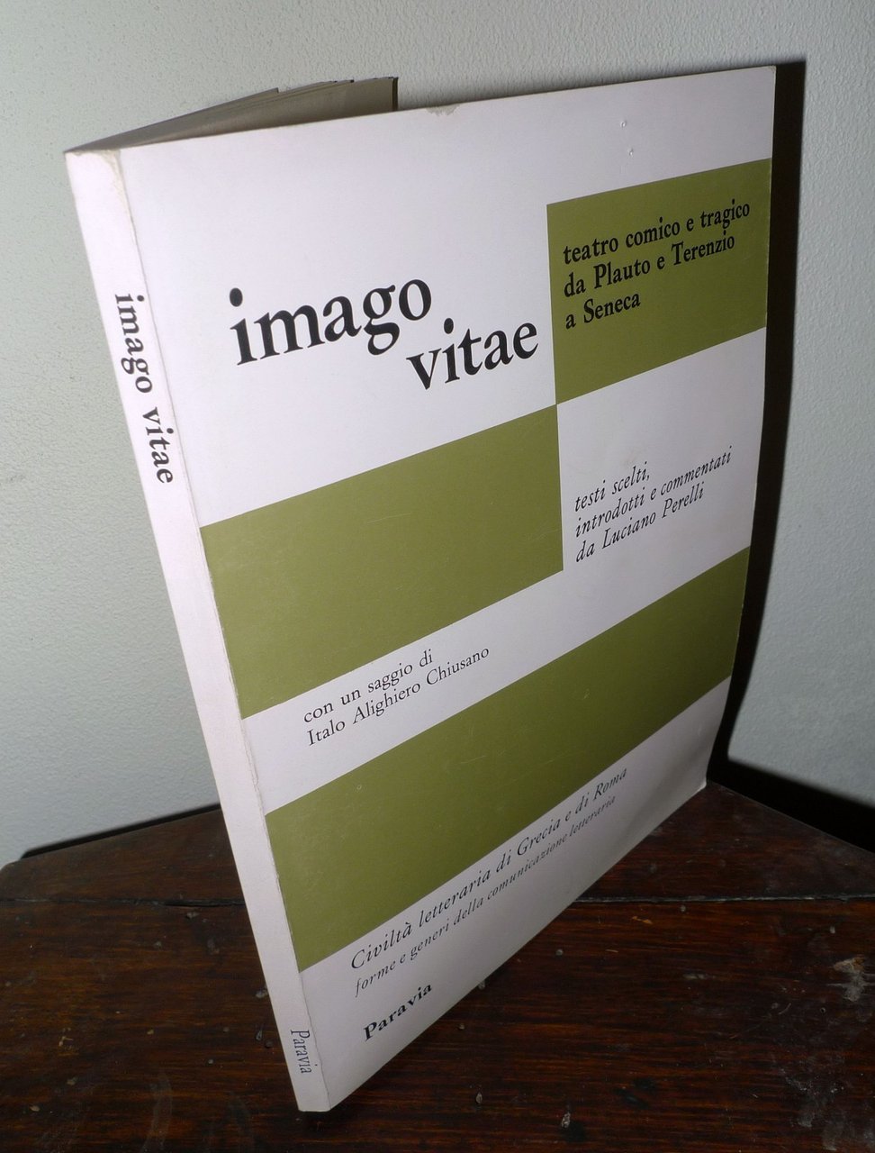 Perelli,IMAGO VITAE.TEATRO COMICO E TRAGICO DA PLAUTO E TERENZIO A … | Immagine principale