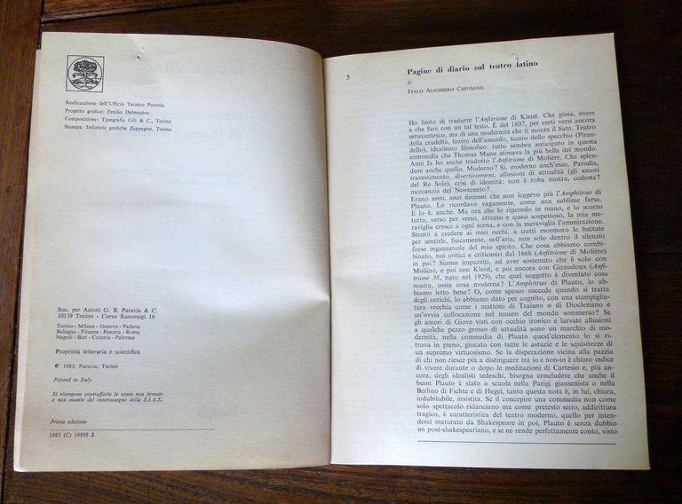 Perelli,IMAGO VITAE.TEATRO COMICO E TRAGICO DA PLAUTO E TERENZIO A … | Immagine Gallery 4