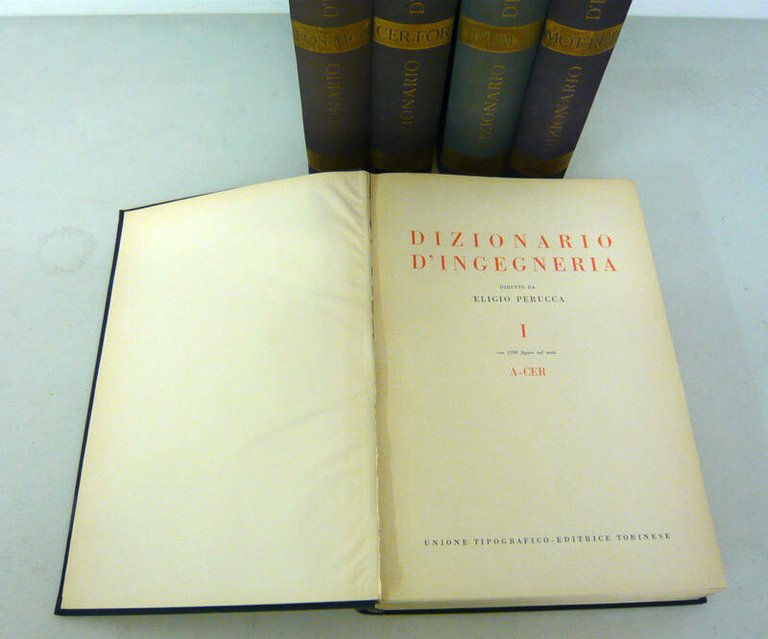 Perucca,DIZIONARIO DI INGEGNERIA.5 voll.,1956 UTET