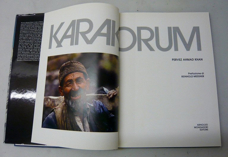 Pervez Ahmad Khan,KARAKORUM,1987 Mondadori[alpinismo,Himalaya,Ottomila,Messner