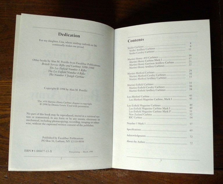 Petrillo,CARTRIDGE CARBINES OF THE BRITISH ARMY,1998 Excalibur[ARMI ESERCITO GB