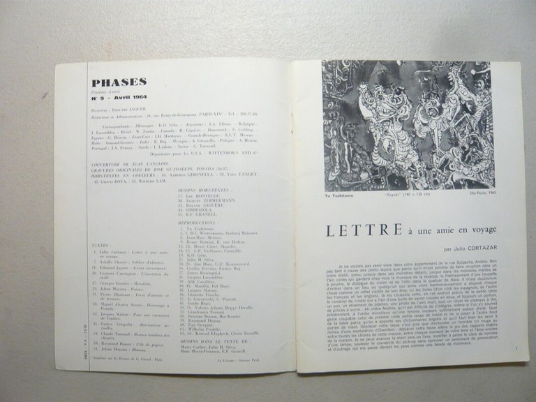 PHASES n. 9 Rivista Surrealista,Brunidor, Parigi, 1964[Posada,Cortazar,Tanguy