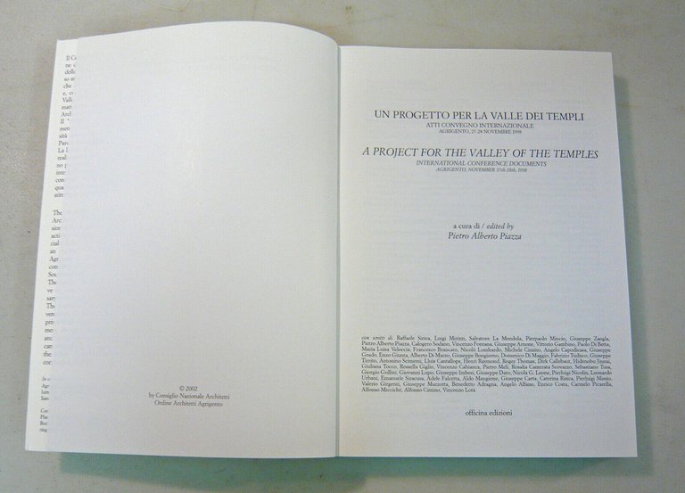 Piazza,UN PROGETTO PER LA VALLE DEI TEMPLI,2002[convegno,Agrigento,architettura