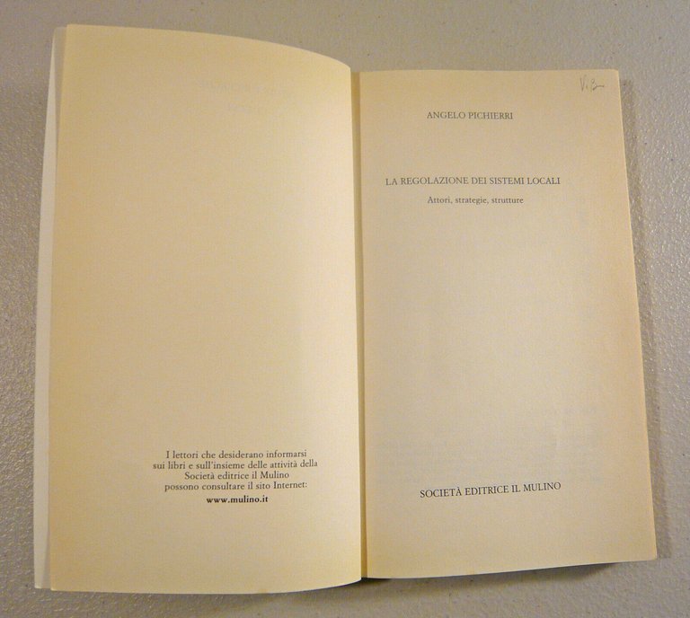 Pichierri,LA REGOLAZIONE DEI SISTEMI LOCALI,2002 Mulino[Regioni,economia urbana