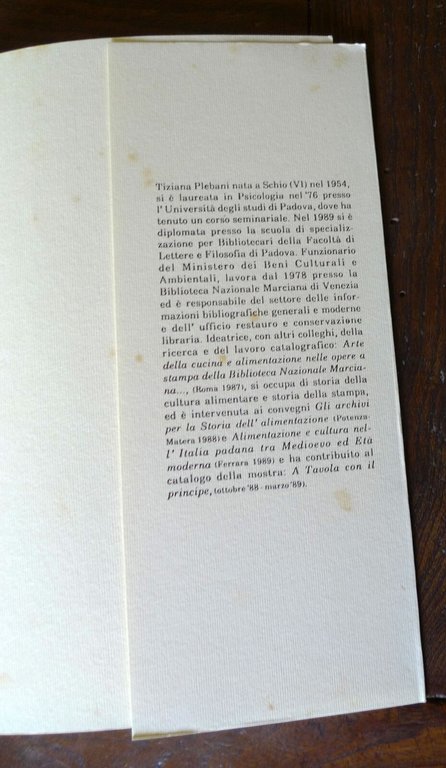 Piebani,CIOCCOLATA.LA BEVANDA DEGLI DEI FORESTIERI,1991 Venezia,Centro Grafica