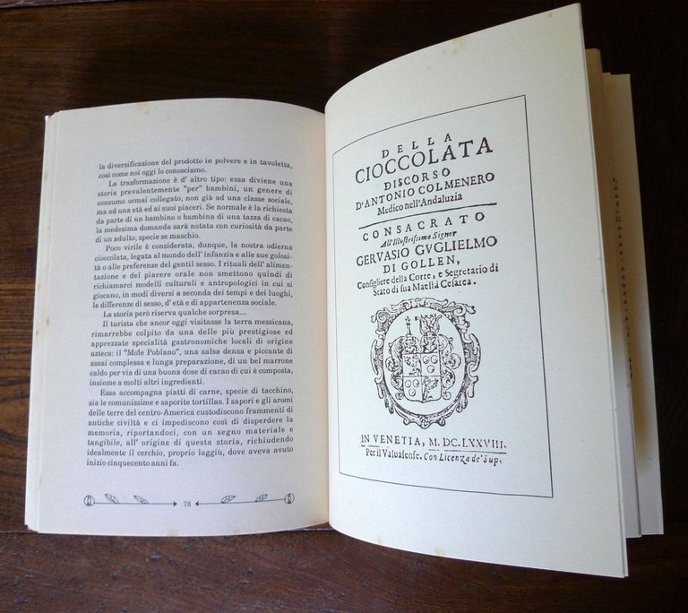 Piebani,CIOCCOLATA.LA BEVANDA DEGLI DEI FORESTIERI,1991 Venezia,Centro Grafica