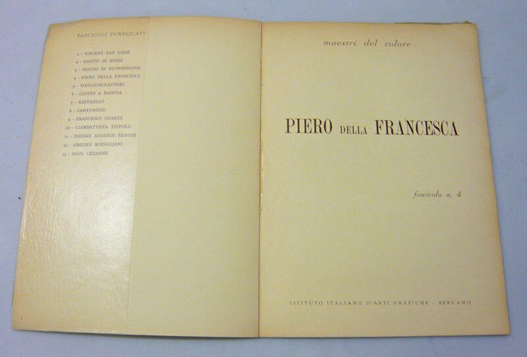 PIERO DELLA FRANCESCA.Maestri del colore 4,1959 Ist.It.d'Arti Grafiche[storia