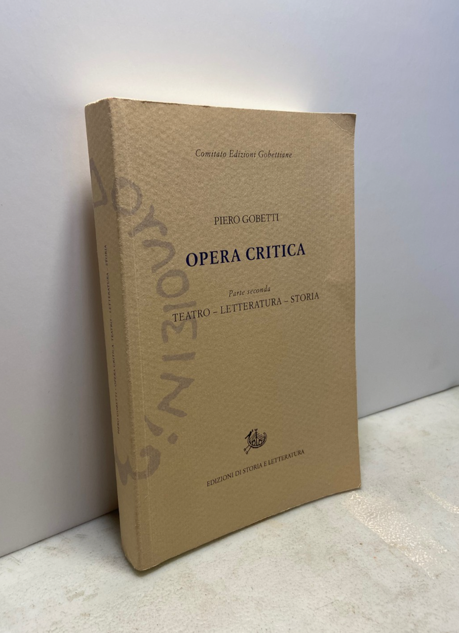 Piero Gobetti,OPERA CRITICA 2 voll., 2013[arte,religione,filosofia | Immagine principale