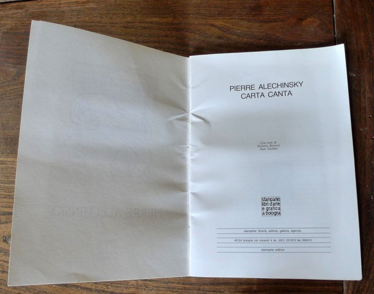 Pierre Alechinsky,CARTA CANTA,1992 Stamparte[arte,grafica,Roberto Roversi