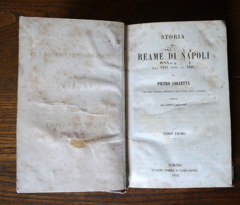 PIETRO COLLETTA,STORIA DEL REAME DI NAPOLI DAL 1734 SINO AL …